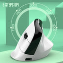 Two Ergonomic Vertical Wireless Mouse - Dual Mode (2.4G & Bluetooth), 5 Adjustable DPI, Silent Clicks, Rechargeable(black)-4