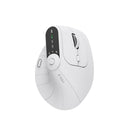 Ergonomic Vertical Mouse - 2.4G/Bluetooth Multi-Mode, LED Display, 57-Degree Angle, & 400mAh Battery(White)-1
