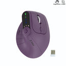 Ergonomic Vertical Mouse - 2.4G/Bluetooth Multi-Mode, LED Display, 57-Degree Angle, & 400mAh Battery(Purple)-1