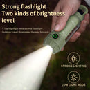 Tri-Color Portable Camping Lantern & Flashlight - Rechargeable, 360°Ambient Light & Hook Design(green)-5