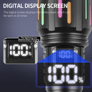 30W High Brightness LED Flashlight with Digital Display & Fluorescent Design - USB Rechargeable, 800-1200M Range(black+One 18650 battery)-3