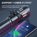 30W High Brightness LED Flashlight with Digital Display & Fluorescent Design - USB Rechargeable, 800-1200M Range(black+One 18650 battery)-4