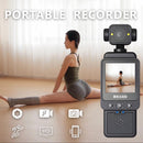 Compact Body Camera with 180° Rotatable Lens, Night Vision, WiFi & Built-in Fill Lights(black+128G)-2