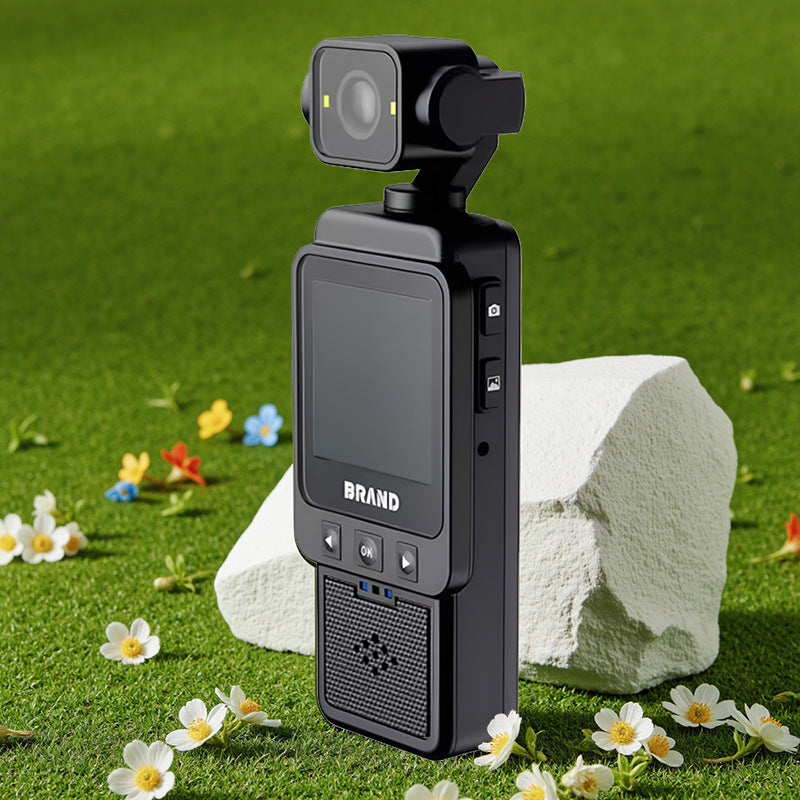 Compact Body Camera with 180° Rotatable Lens, Night Vision, WiFi & Built-in Fill Lights(black+128G)