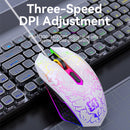 Ergonomic Dual-Mode Wireless Gaming Mouse - Mute Buttons, Adjustable DPI, Rechargeable, Multi-Assist Keys(white)-3