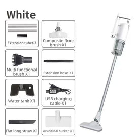 Cordless 2-in-1 Handheld & Stick Vacuum Cleaner - Powerful Suction, Washable Filter, Multi-Tool Kit(White)