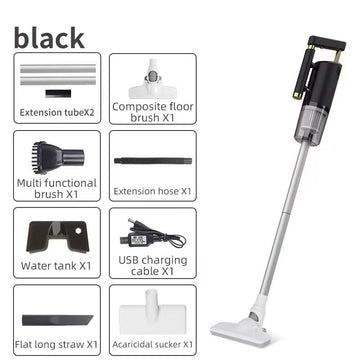 Cordless 2-in-1 Handheld & Stick Vacuum Cleaner - Powerful Suction, Washable Filter, Multi-Tool Kit(black)