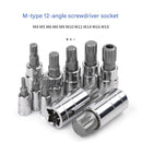 10-Piece M-Type Spline Bit Socket Set - Chrome Steel, Polished & Quenched for Durability with Storage Case(blue)-3