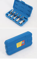 10-Piece M-Type Spline Bit Socket Set - Chrome Steel, Polished & Quenched for Durability with Storage Case(blue)-6