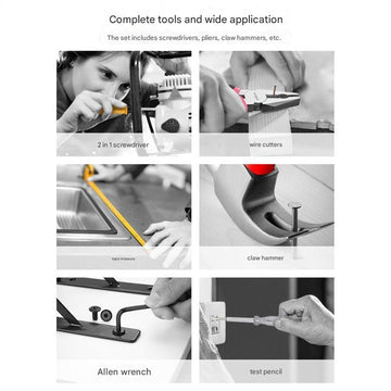 13-Piece Essential Household Tool Kit - Compact Home Repair & DIY Set with Storage Case(pink) - 0