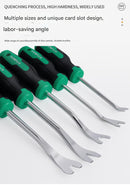 Professional 5-Piece Automotive Trim & Clip Removal Tool Set - High-Carbon Steel Pry Tools(black and green)-4