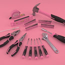 63-Piece Essential Home Repair Tool Kit with Portable Zipper Case(pink)-4