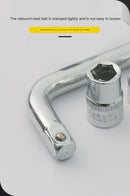 Two 10-piece L-shaped socket wrench sets - 1/2" drive chrome vanadium steel with metric sockets and housings(gray)-3