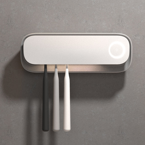 Smart UVC Toothbrush Sterilizer & Holder with Heat Drying, Radar Sensor Night Light(white)