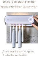 Smart UVC Toothbrush Sterilizer & Holder with Heat Drying, Radar Sensor Night Light(white)-4
