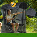 Portable Outdoor Chair Cover with Mosquito Net & Sun Canopy - UV & Water-Resistant Shelter for Camping & Fishing(black 205*125*205CM)(not including stand)-4