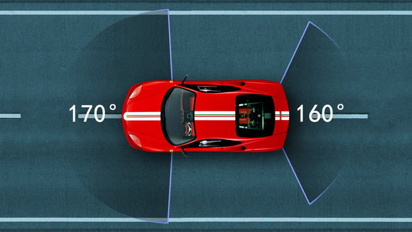 10-Inch Dual Lens Dash Cam Mirror - 1080P FHD Touch Screen Car DVR with Rear Camera, Night Vision & G-Sensor(black)