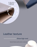 A4 PU Leather Business Portfolio with Ring Binder, Calculator & 40 Sleeves(red)-4