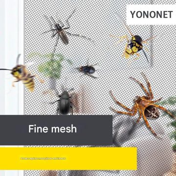 3pc DIY Magnetic Window Screen Kit - Fine Mesh Insect Net, No Drilling Required, Cut to Size(black 150cm x 130cm) - 0