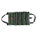 Heavy-Duty Canvas Tool Roll Up Bag & Organizer Tote - Multi-Pocket Wrench & Tool Pouch(Green)-5