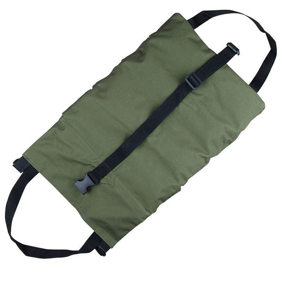 Heavy-Duty Canvas Tool Roll Up Bag & Organizer Tote - Multi-Pocket Wrench & Tool Pouch(Green)