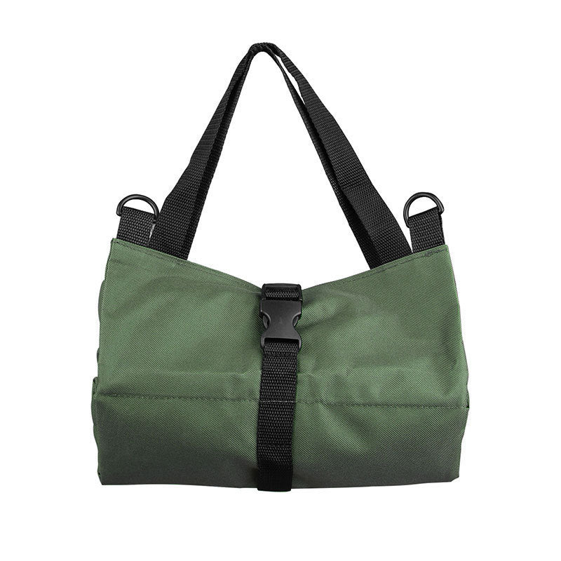 Heavy-Duty Canvas Tool Roll Up Bag & Organizer Tote - Multi-Pocket Wrench & Tool Pouch(Green)