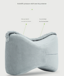 Grey Ergonomic Memory Foam Knee Pillow for Side Sleepers - Leg Positioner for Sciatica, Back, Hip & Joint Pain Relief-2
