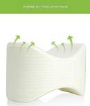 Blue Ergonomic Memory Foam Knee Pillow for Side Sleepers - Leg Positioner for Sciatica, Back, Hip & Joint Pain Relief-4