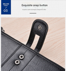 Coffee Men's Vintage PU Leather Long Wallet - High Capacity Dual Zipper Clutch with Phone & Card Slots-4