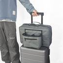 Heather Grey Versatile Travel Organizer Bag with Luggage Sleeve - Portable Carry-On for Laptop, Shoes & Accessories-1