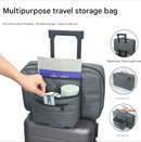 Heather Grey Versatile Travel Organizer Bag with Luggage Sleeve - Portable Carry-On for Laptop, Shoes & Accessories-2