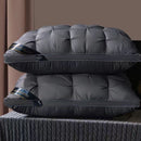 Dark Grey Luxury Adjustable Bed Pillow Set (2-Pack) - Hotel Quality Down Alternative for Ultimate Neck Support & Comfort-1