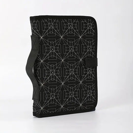 Black Elegant Quilted Bible Cover - Protective Book Case with Carry Handle