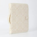 Beige Elegant Quilted Bible Cover - Protective Book Case with Carry Handle-1