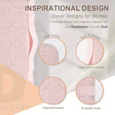 Beige Elegant Quilted Bible Cover - Protective Book Case with Carry Handle-7