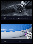 Silver and Purple 4-in-1 Cordless Handheld Vacuum Cleaner - Powerful 16KPa Suction with Brushless Motor, Blower & Air Pump-5