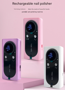 Pink Professional Rechargeable Nail Drill Machine - 45000RPM Portable E-File Kit for Acrylic, Gel, Polishing & Manicure - 0