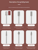 Purple Professional Rechargeable Nail Drill Machine - 45000RPM Portable E-File Kit for Acrylic, Gel, Polishing & Manicure-8