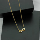 Style 2 Gold Infinity Necklace for Women - Dainty Titanium Steel Pendant with Sparkling Cubic Zirconia-1