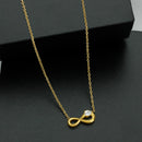 Style 3 Gold Infinity Necklace for Women - Dainty Titanium Steel Pendant with Sparkling Cubic Zirconia-1