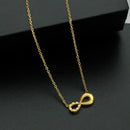Style 4 Gold Infinity Necklace for Women - Dainty Titanium Steel Pendant with Sparkling Cubic Zirconia-1