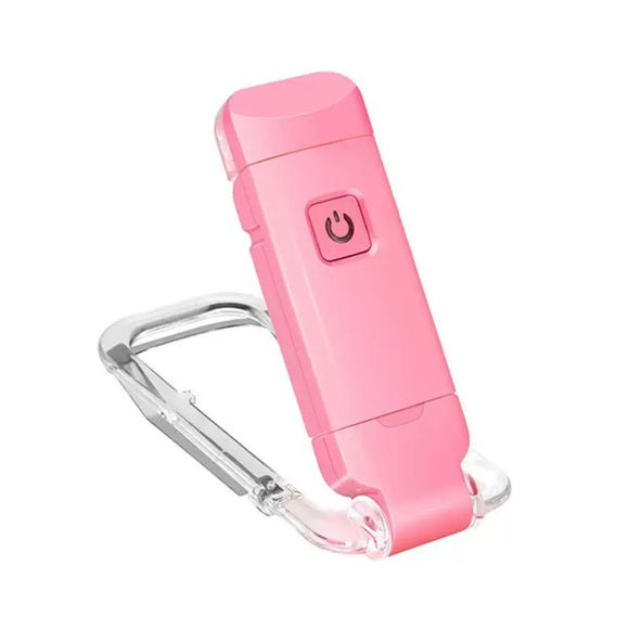 2 Pcs Pink USB Rechargeable Clip-on LED Book Light - 3 Color Modes & Dimmable Brightness for Eye-Caring Reading