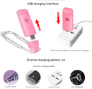 2 Pcs Pink USB Rechargeable Clip-on LED Book Light - 3 Color Modes & Dimmable Brightness for Eye-Caring Reading-7
