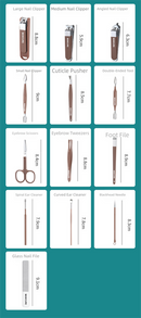 Pink Premium 13-in-1 Manicure & Grooming Kit - Professional Carbon Steel Pedicure Set with Dual-Drawer Case & Mirror-6