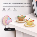 4 Pcs Yellow Adorable Bear Wall Protector - Multi-Use Self-Adhesive Door Stopper Bumper-5