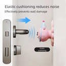 3 Pcs (Pink + Brown + Yellow) Adorable Bear Wall Protector - Multi-Use Self-Adhesive Door Stopper Bumper-3