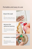 3 Pcs (Pink + Brown + Yellow) Adorable Bear Wall Protector - Multi-Use Self-Adhesive Door Stopper Bumper-7