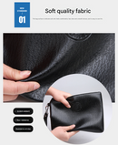 Coffee Classic Men's PU Leather Clutch Bag - Slim Business Wristlet & Travel Pouch-3