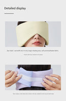Grey Reversible All-Season Sleep Mask - Cooling & Warming with Sound Muffling Ear Covers Function-6