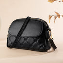 Black Chic Quilted Crossbody Bag - Multi-Compartment PU Leather Shoulder Purse-1